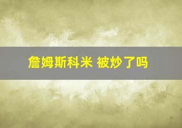 詹姆斯科米 被炒了吗